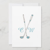 Golf Bag Hochzeitsfeier Einladung (Rückseite)