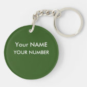 Golf Bag ID TAG oder Personalisierter Text Schlüss Schlüsselanhänger (Rückseite)