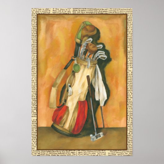 Golf Bag mit Handschuh von Jennifer Goldberger Poster (Vorne)