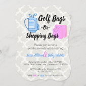 Golf Bags oder Shopping Bags Gender-Umfrage einlad Einladung (Vorne/Hinten)