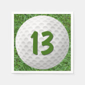 Golf Ball 13. Geburtstag Napkins Serviette (Vorderseite)