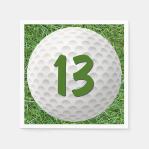Golf Ball 13. Geburtstag Napkins Serviette