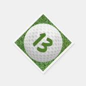 Golf Ball 13. Geburtstag Napkins Serviette (Ecke)