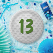 Golf Ball 13. Geburtstagspapier Pappteller (Party)