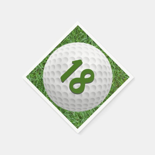 Golf Ball 18. Geburtstag Napkins Serviette (Ecke)