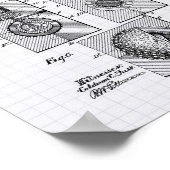 Golf Ball 1902 Patent Art - Lined Peper Poster (Ecke)
