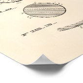 Golf Ball 1931 Patent Art Old Peper Poster (Ecke)