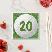 Golf Ball 20. Geburtstag Napkins Serviette (Beispiel)