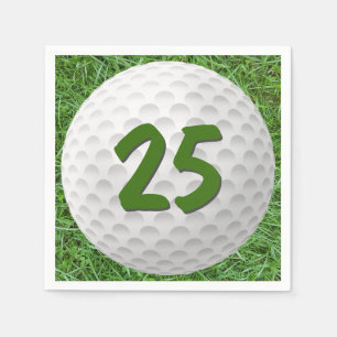 Golf Ball 25. Geburtstag Napkins Serviette