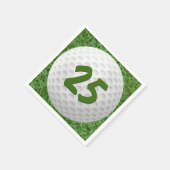 Golf Ball 25. Geburtstag Napkins Serviette (Ecke)