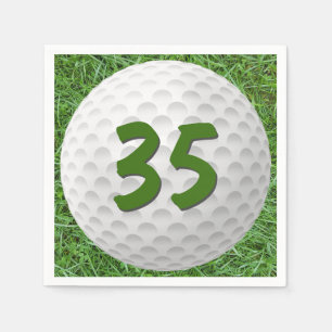 Golf Ball 35. Geburtstag Napkins Serviette