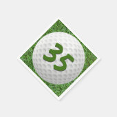 Golf Ball 35. Geburtstag Napkins Serviette (Ecke)