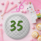 Golf Ball 35. Geburtstag Papiertafel Pappteller (Party)