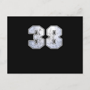 Golf Ball 38. Geburtstagsfeier Sportgeschenk Postkarte