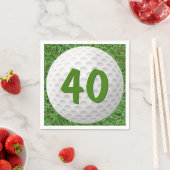 Golf Ball 40. Geburtstag Napkins Serviette (Beispiel)