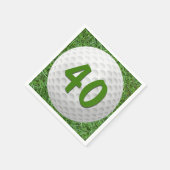 Golf Ball 40. Geburtstag Napkins Serviette (Ecke)