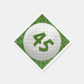 Golf Ball 45. Geburtstag Napkins Serviette (Ecke)