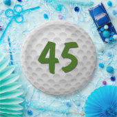 Golf Ball 45. Geburtstag Papiertafel Pappteller (Party)