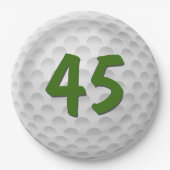 Golf Ball 45. Geburtstag Papiertafel Pappteller (Vorderseite)