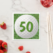 Golf Ball 50. Geburtstag Napkins Serviette (Beispiel)