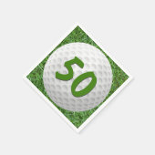 Golf Ball 50. Geburtstag Napkins Serviette (Ecke)