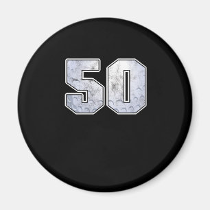 Golf Ball 50. Geburtstagsfeier Sportgeschenk Magnet