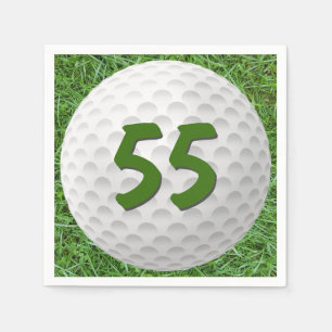 Golf Ball 55. Geburtstag Napkins Serviette