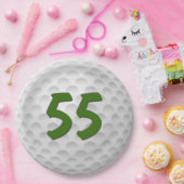 Golf Ball 55. Geburtstag Papiertafel Pappteller (Party)