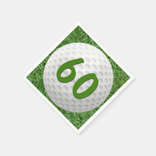 Golf Ball 60. Geburtstag Napkins Serviette (Ecke)