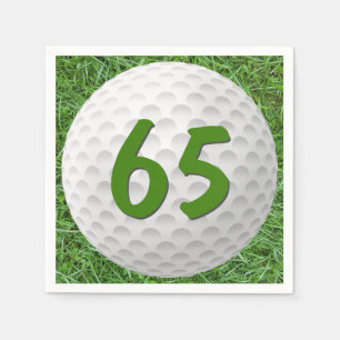 Golf Ball 65. Geburtstag Napkins Serviette