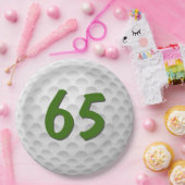 Golf Ball 65. Geburtstag Papiertafel Pappteller (Party)