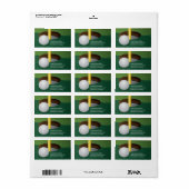 GOLF Ball Address Label Adressaufkleber (Vorne)