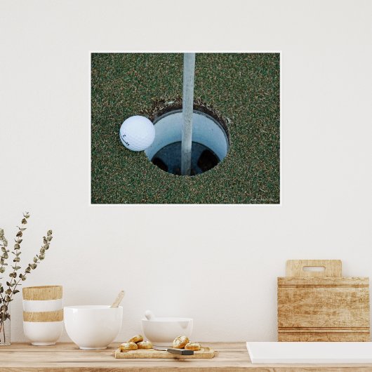 Golf Ball am Rande Poster (Küche)