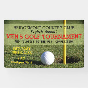 Golf Ball and Hole mit Button Banner