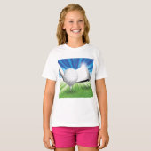 Golf Ball and T-Shirt Girls T - Shirt (Vorne ganz)