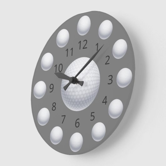 Golf Ball Atom Uhr mit Zahlen (Winkel)