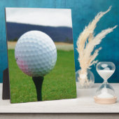 Golf Ball auf dem Golfplatz Fotoplatte (Seite)