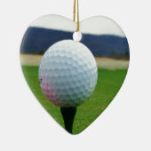 Golf Ball auf dem Golfplatz Keramik Ornament (Rechts)