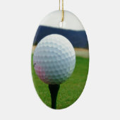 Golf Ball auf dem Golfplatz Keramik Ornament (Rechts)