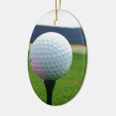 Golf Ball auf dem Golfplatz Keramik Ornament (Links)