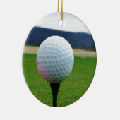 Golf Ball auf dem Golfplatz Keramikornament (Rechts)