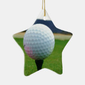 Golf Ball auf dem Golfplatz Keramikornament (Rechts)