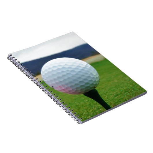 Golf Ball auf dem Golfplatz Notizblock (Rechte Seite)