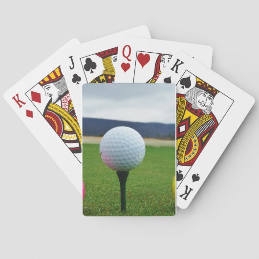 Golf Ball auf dem Golfplatz Spielkarten (Rückseite)