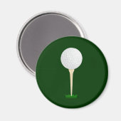 Golf Ball auf einem T-Shirt Magnet (Vorderseite/Rückseite)