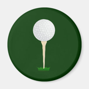 Golf Ball auf einem T-Shirt Magnet