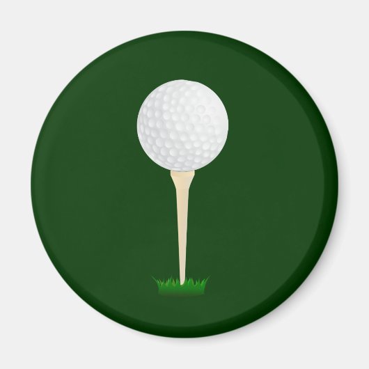 Golf Ball auf einem T-Shirt Magnet (Vorne)