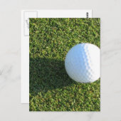 Golf Ball auf Golf Green Postcard Postkarte (Vorne/Hinten)