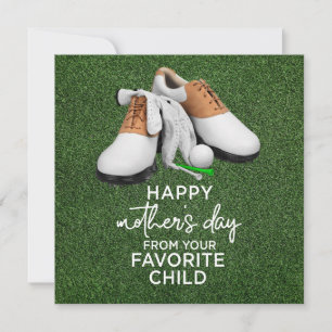 Golf Ball auf grünem Happy Mother Day to Golf Mama Feiertagskarte