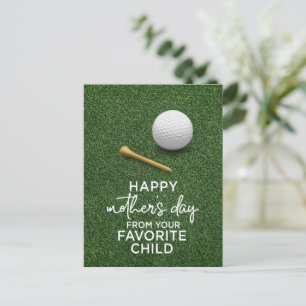 Golf Ball auf grünem Happy Mother Day to Golf Mama Feiertagspostkarte